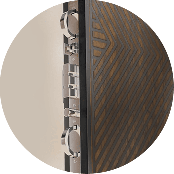 10-point anti-burglary lock system on Timber Series Security Door – exceeds MS 750:2019 standards