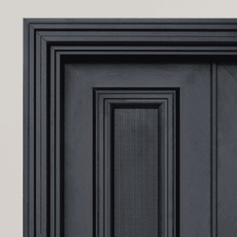 Safety door with multi-layer protection
