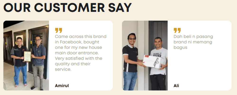 Customersโ testimonials about Golden Top security doors