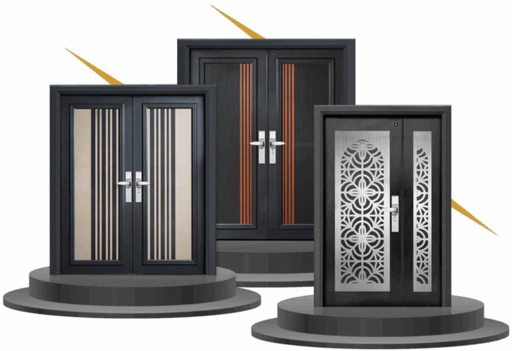Golden Topโs sleek and minimalist security door design in Malaysia